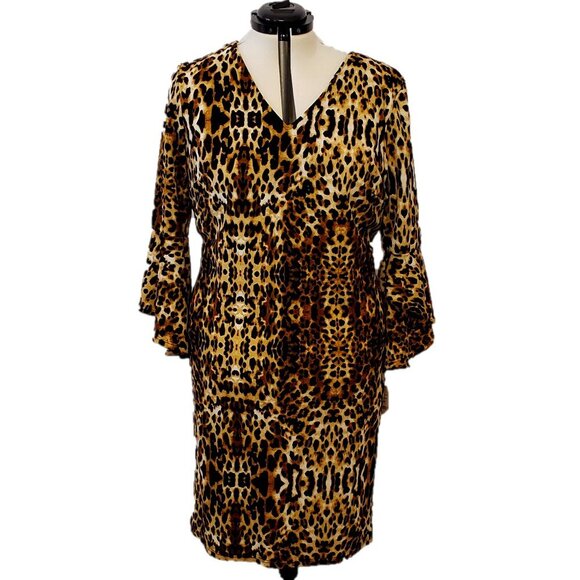 Olivia Matthews Dresses & Skirts - Olivia Matthews Animal Cheetah/ Leopard Print Sexy Dress, Size 2X